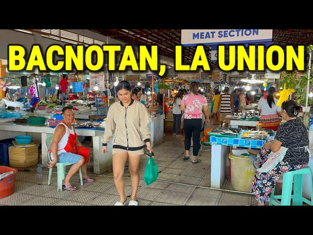 🇵🇭 BACNOTAN, LA UNION | Public Market “Palengke” & Town Proper Walking Tour | Philippines