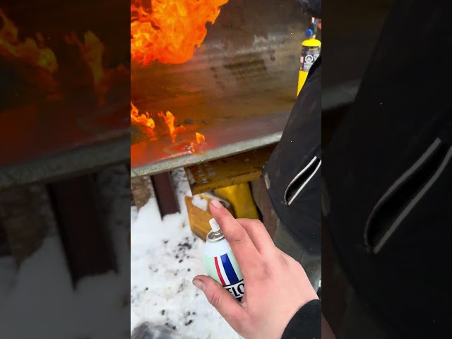 Break cleaner blow torch prank