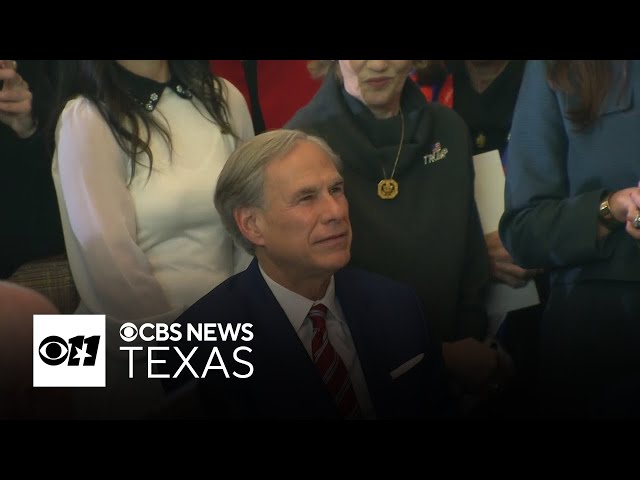 President Trump addresses Texas Gov. Abbott, border wall in post-inauguration speech