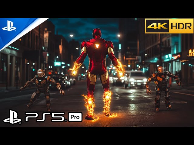 (PS5 Pro) Marvel's Avengers IRON MAN Suit Up Scene And Gameplay | Next-Gen Graphics [4K 60FPS HDR]