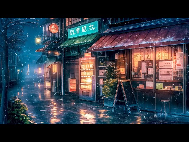 Winter Rainy Night Vibes 🌨️ Pluviophile Lofi 🌨️ Rainy Lofi Songs To Make You Enjoy The Japanese Rain