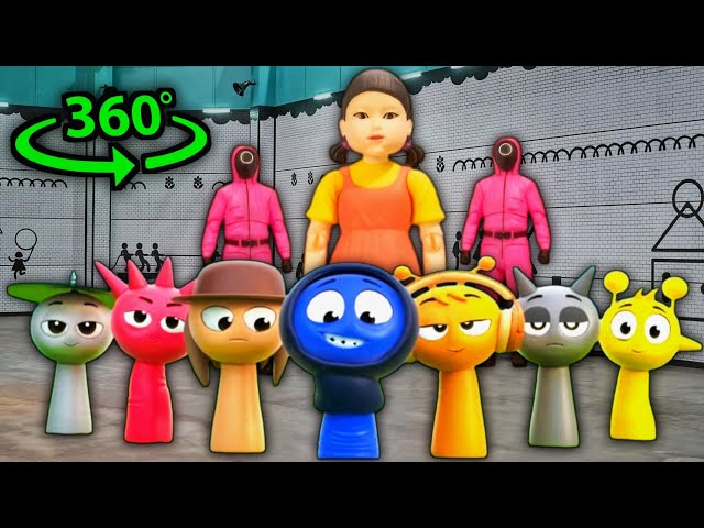 Incredibox Sprunki SQUID GAME Challenges Movie Compilation | 360° VR