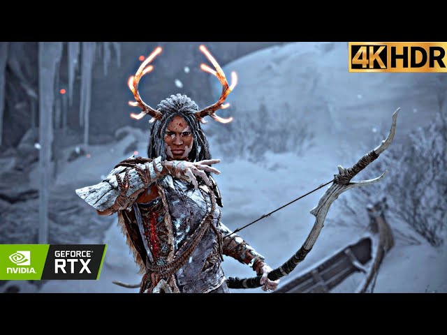 God Of War Ragnarok Huntress | Kratos Vs Huntress Best Skill Fight [4k HDR 60FPS] Gameplay (RTX)