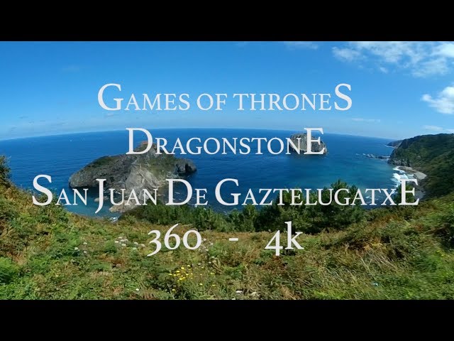 GAMES OF THRONES. DRAGONSTONE. San Juan de Gaztelugatxe. 360 4k