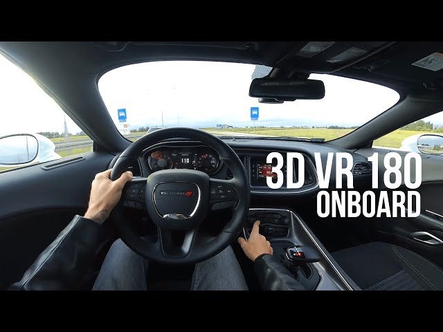 VR 180 3D | DODGE CHALLENGER 5.7 HEMI V8 2017 | POV Onboard Drive 5.7K 4K