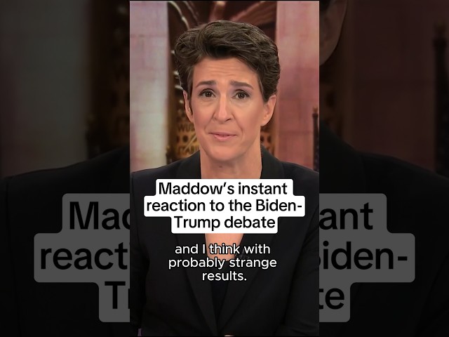 Maddow's instant reaction to the Biden-Trump debate