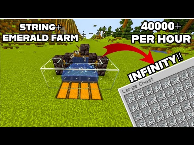 Easy Automatic String + Emerald farm in Minecraft 1.16.5+