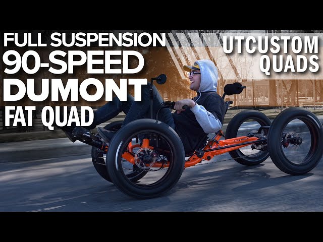 90-SPEED CATRIKE DUMONT FULL SUSPENSION QUAD - UTCustom Fat Cat 4 w/ FATTY SLICKS Recumbent Quad