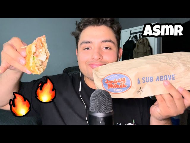 Jersey Mikes Mukbang ASMR 🥖🥪 CHICKEN BACON RANCH SUB