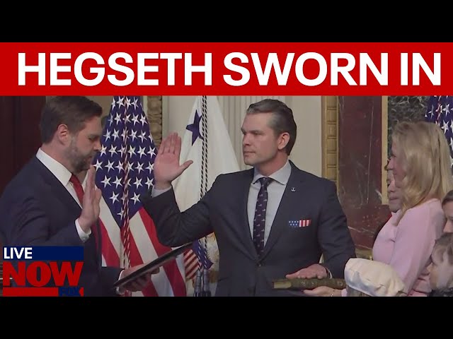 WATCH: Pete Hegseth sworn in as Defense Secretary  | LiveNOW from FOX