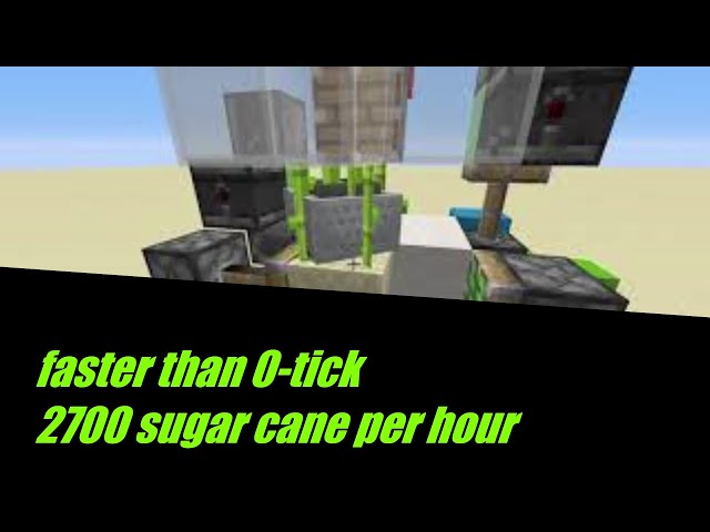 Minecraft sugar cane farm 2x Faster Than 0-Tick!!! (block-by-block tutorial)