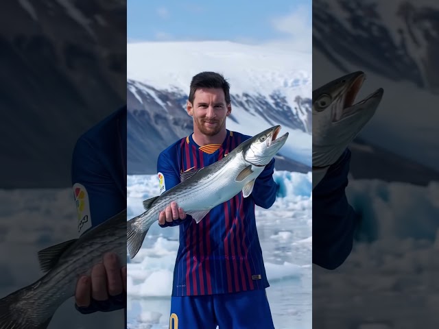 Messi & Ronaldo Arctic Adventure ❄️⛄️ #shorts