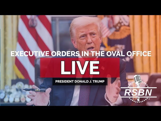 LIVE: President Donald J. Trump Signs Executive Orders in the Oval Office - 1/23/25