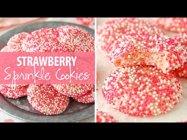 Strawberry Sprinkle Cookies