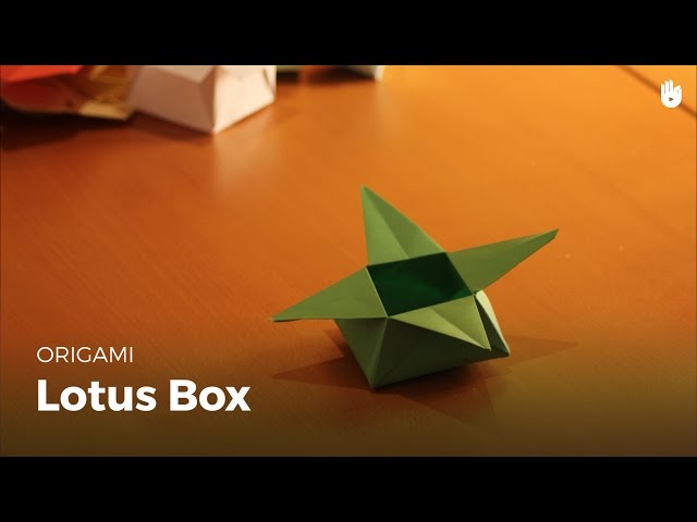 Learn how to make origami easily: A Lotus shaped paper box