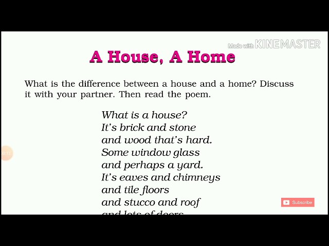 'A House a Home' Class 6 NCERT Poem Audiobook