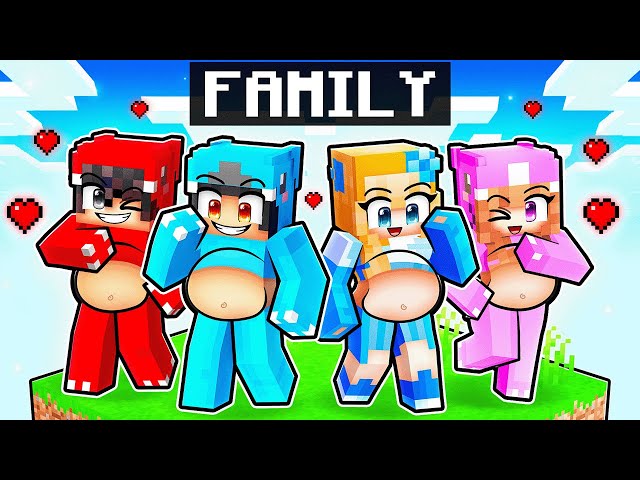 Having a PREGNANT FAMILY in Minecraft!