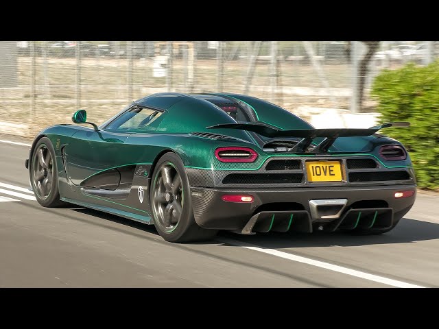 1 of 5 Koenigsegg Agera S 'Green Goblin' - Accelerations & Start Up Sounds !