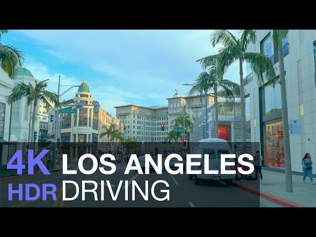 4K HDR Driving in Los Angeles from Beverly Hills to Malibu Sunset