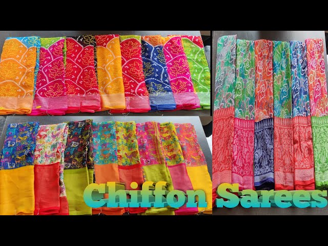 Chiffon Brasso Sarees @ Srishnu Collections contact 8660767909