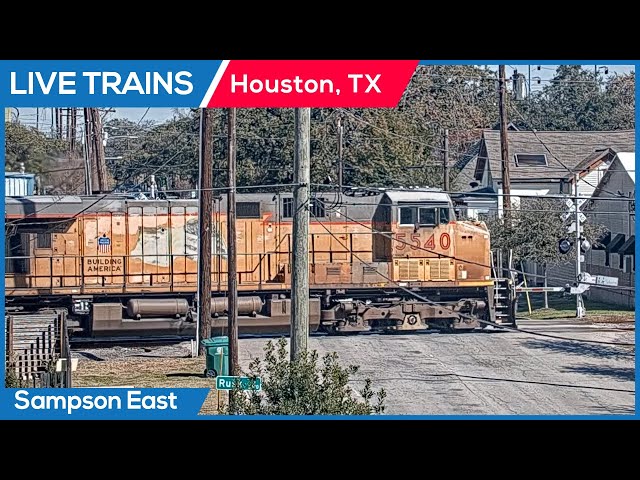 🔴 LIVE Trains Railcam | Houston, Texas (Sampson Street East Cam)