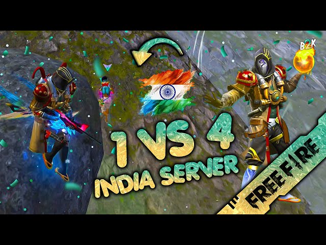 [B2K] DOMINATING THE INDIA SERVER | 1 VS 4 HIGH KILL GAME #ff #freefire