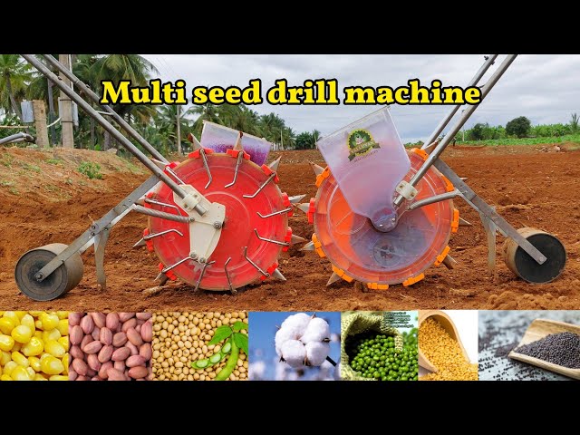 Manual  multi crop seed drill machine | Specifications and features