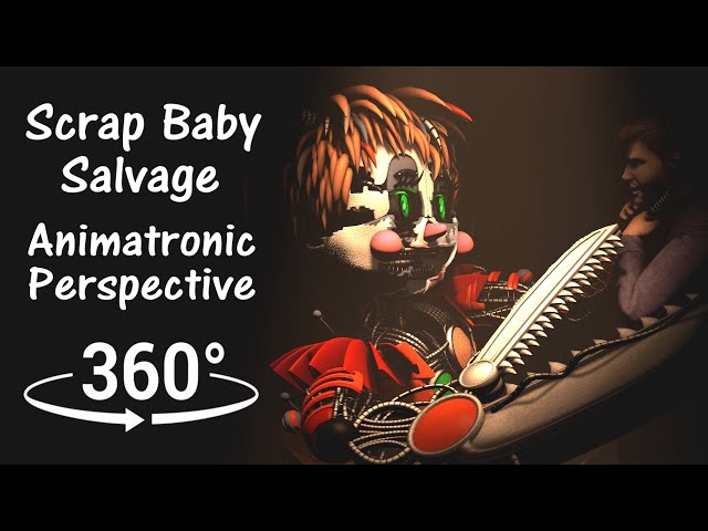 360°| FNAF 6 Scrap Baby Salvage - Animatronic Perspective [SFM] (VR Compatible)