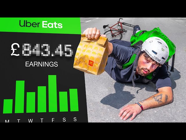 I Worked UberEats For 24 Hours NONSTOP And Made $_______