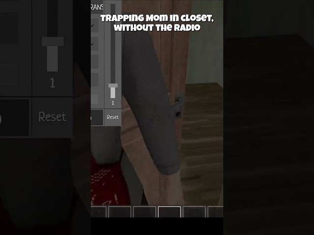 Trapping Mom In The Closet, But Without The Radio. (this was hard, took me multiple attempts)