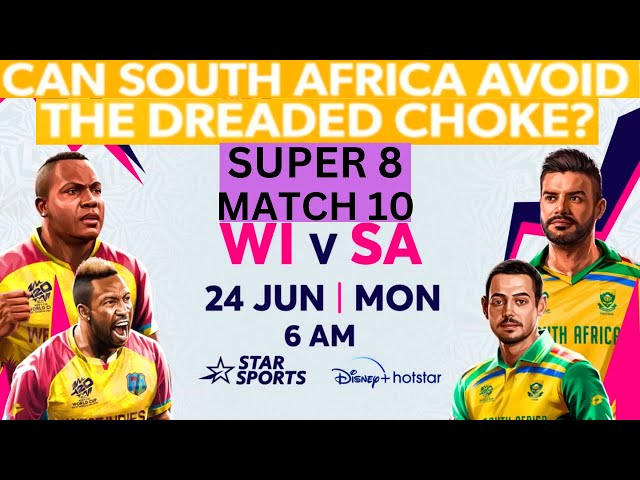 ICCT20WC | Preview | Super 8 #wivssa | Playing XI | #t20worldcup2024 | #savswi #aidenmarkram