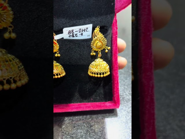 22k Hallmark Gold Jhumki #jewellery #youtubeshorts #trending #valentinesday