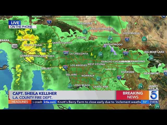 Heavy rain moves into Southern California - Thursday 7 a.m. Team Coverage