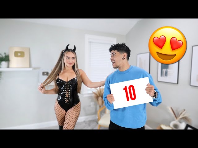 BOYFRIEND RATES MY HOTTEST HALLOWEEN COSTUMES! *HE'S IN LOVE*