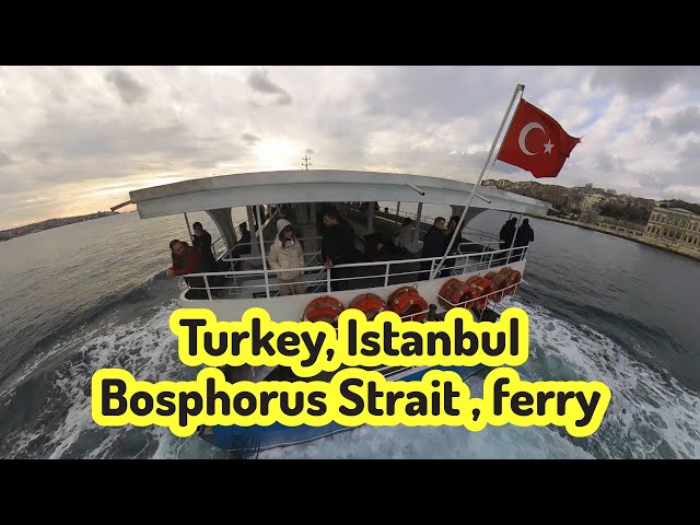 Turkey, Istanbul - Bosphorus Strait - ferry - 360 view