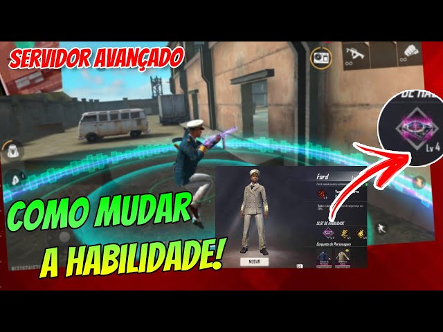 COMO USAR A HABILIDADE DO ALOK EM OUTRO PERSONAGEM! SERVIDOR AVANÇADO FREEFIRE