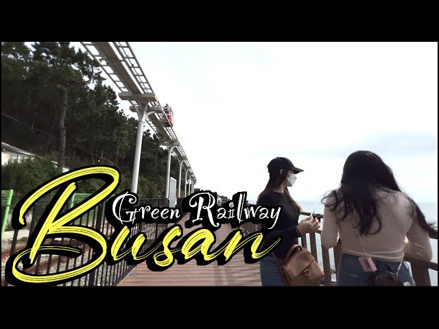 [4KHDR] Korea Walk -Walking the 'Haeundae Green Railway,' a cliff trail along the sea 🇰🇷Busan, Korea