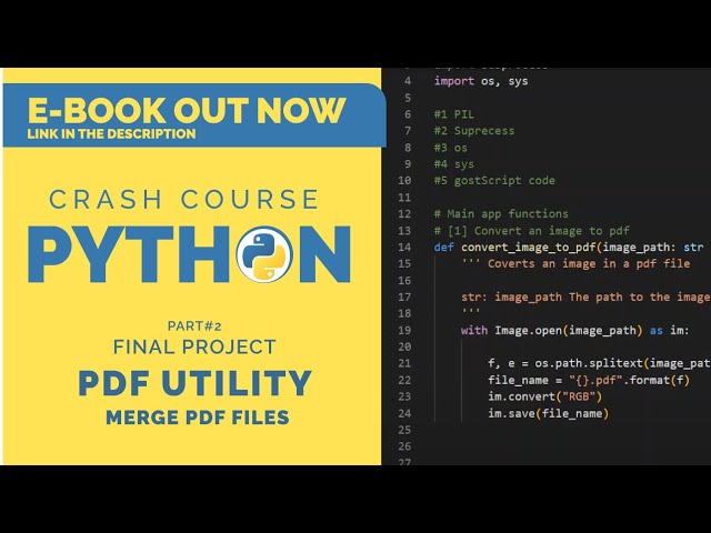 Merge PDF files | Python3 crash course 2020 - Final project PDF utility #2