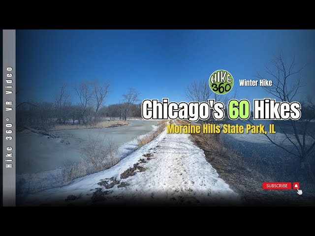 Winter Hike at Moraine Hills State Park, IL - Chicago's 60 Hikes (Hike 360° VR Video)