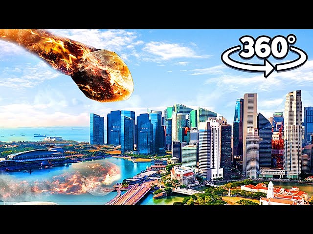 VR 360 ASTEROID FALLS TO EARTH | How to Survive an Asteroid Fall? | Up-close 360 video