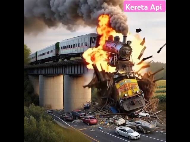 Kereta Api Api#shorts #short #viralvideo#trending #herichannel#animasimobiltruk #, tronton#bus#truk