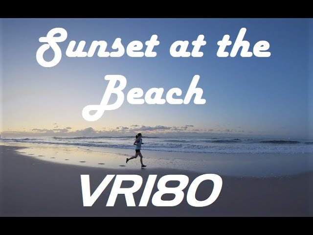 VR180 Beach Sunset on a chilly evening in the fall Insta360 Evo