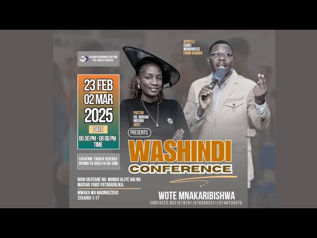 WASHINDI CONFERENCE || DAY 3 || Ap. Chriss Muwanguzi || Pst Dr. Miriam Mgendi || 25.02.2025