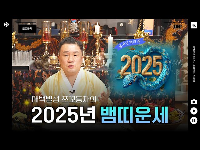 🐍 2025년 #뱀띠 #뱀띠운세 시작합니다!~! [태백별성 쪼꼬동자]