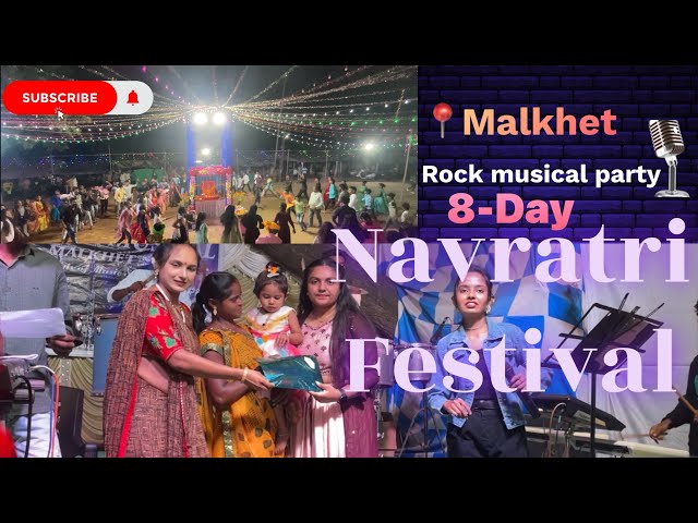 ✨Navratri Festival ✨Garba / 8-Day 📍Malkhet/ Rock musical party 🥳 2023 video/ #gujarat #viral