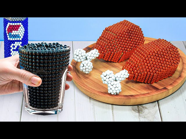 DIY FAST FOOD Chicken From Magnetic Balls *SATISFYING ALERT* 🚨 Funny ASMR Magnet Cooking