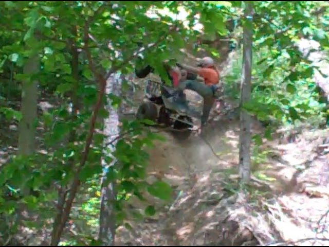 ATV barrel rolls down steep hill in Wellsville, OH