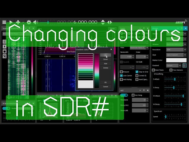 How to change the spectrum and waterfall colours in SDR#