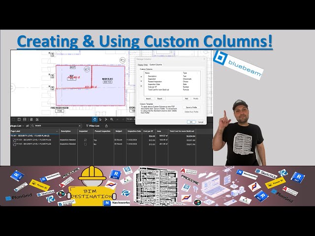 BIM-VDC | Bluebeam Tutorial | How to Create Custom Columns