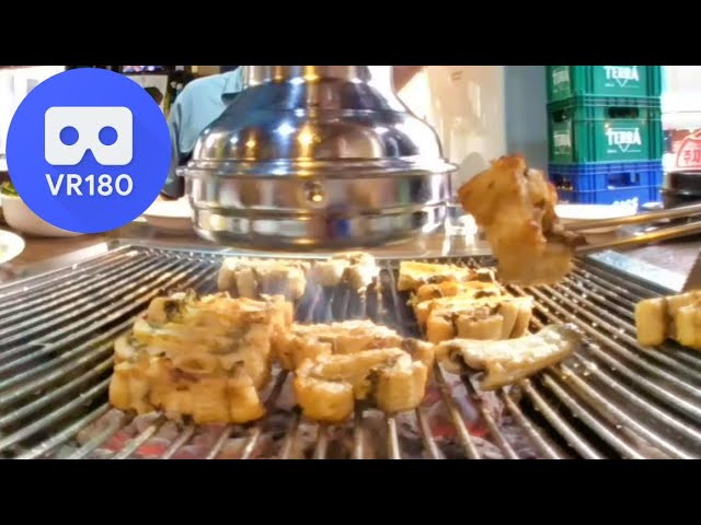 [VR 180 danbis Food] Grilled freshwater eel 민물 장어 구이 먹방